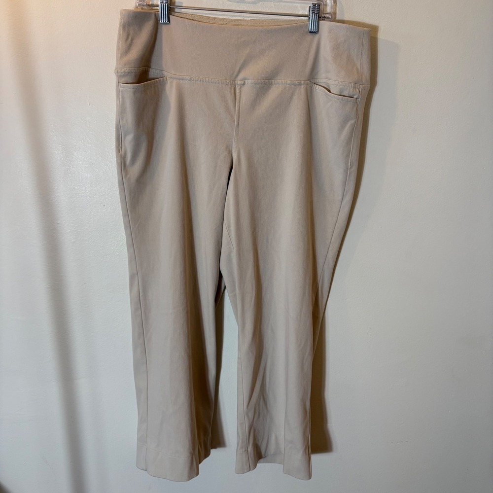 J. Jill Wearever Cropped Pants Size Large Beige